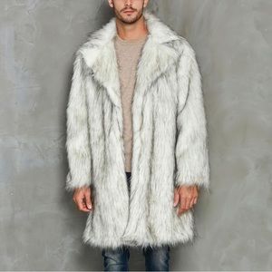 Men Winter Faux Fur Coat